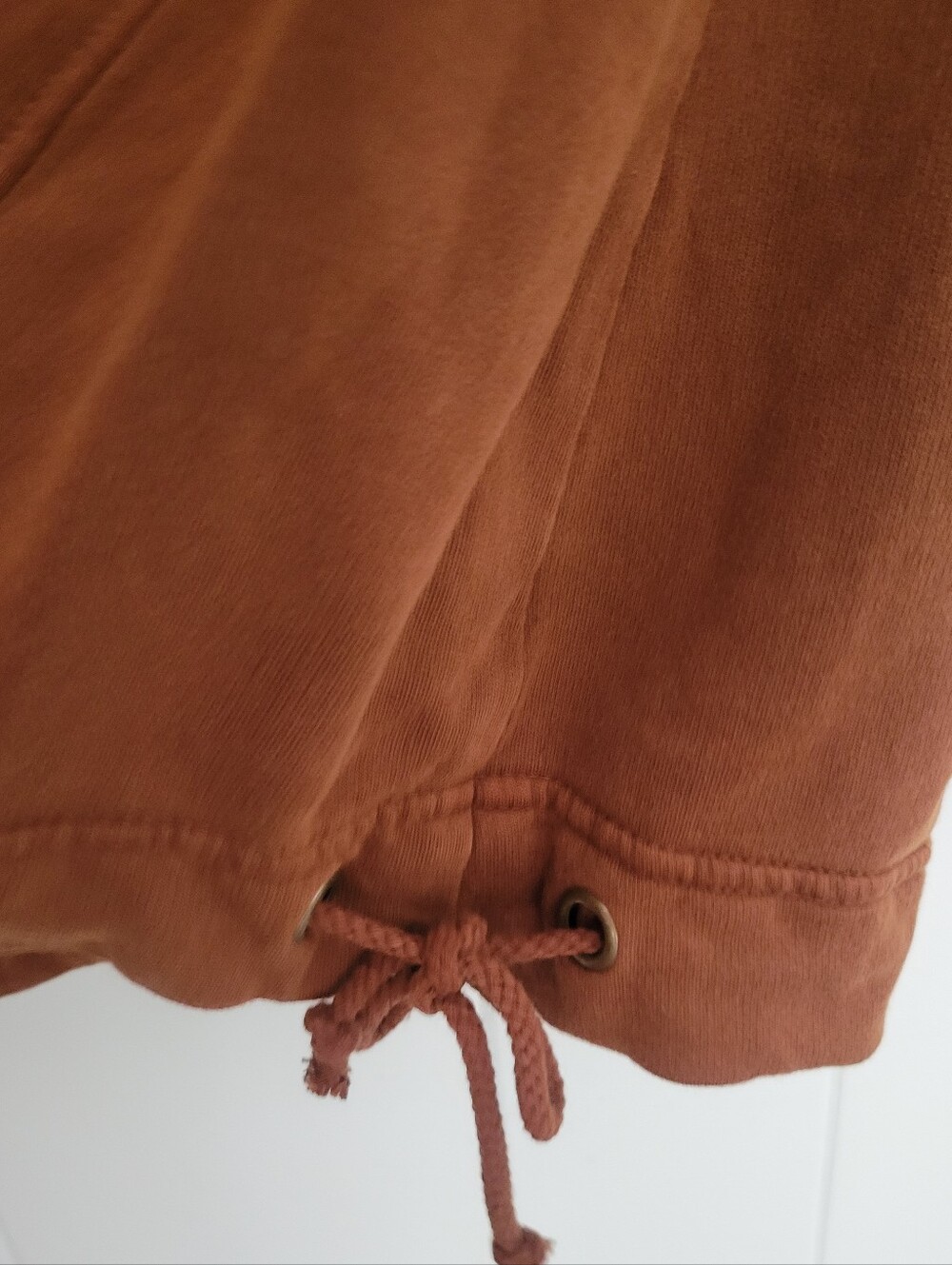 NWT Wearables XCVI Fleece Funnel Neck Longcoat Zip Front Brown Cinch Hem LG - Picture 9 of 16